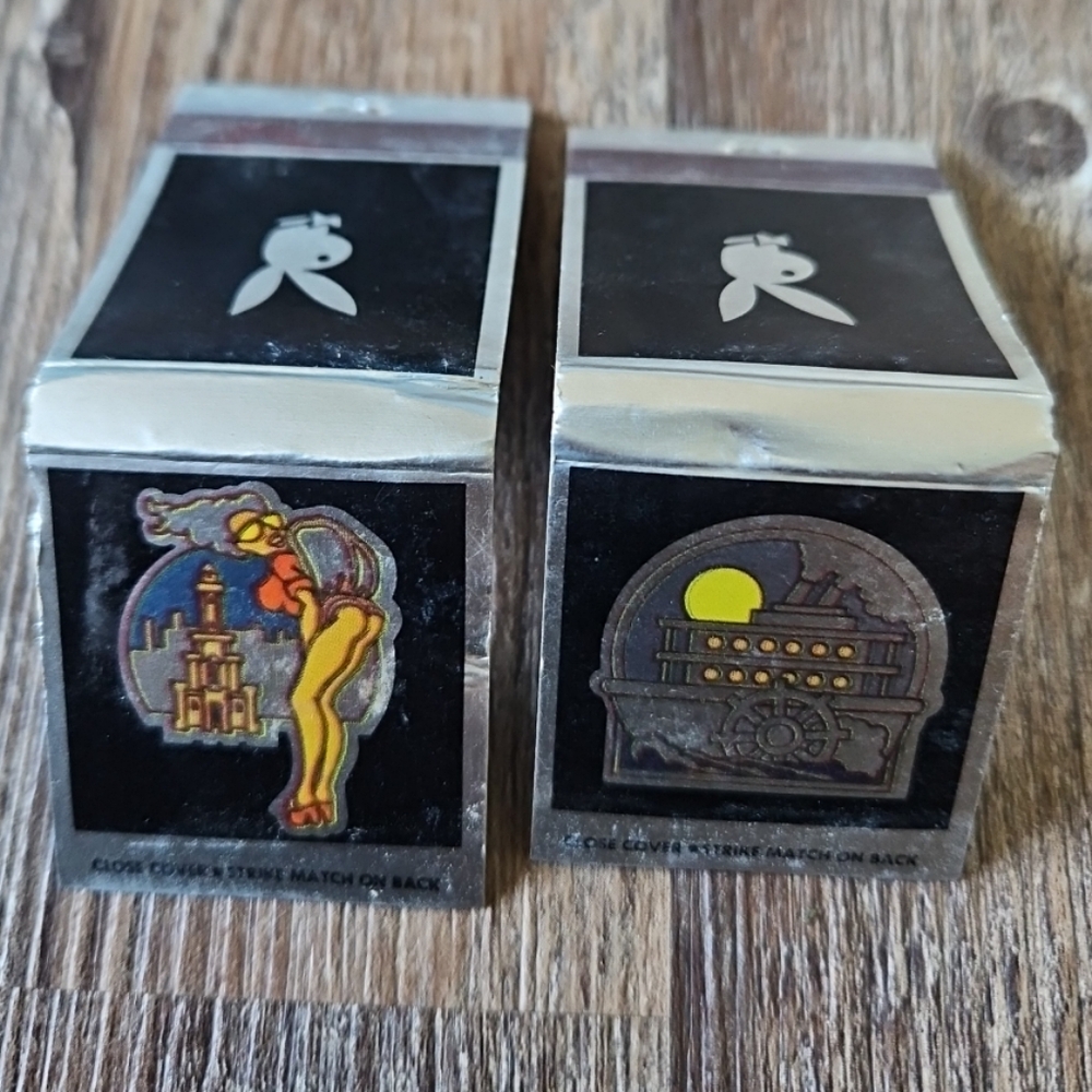Lot Of 2 Vintage 1978 The Playboy Club Rabbit  Matchbooks, Chicago & Cincinnati